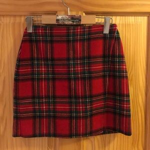 Plaid mini skirt